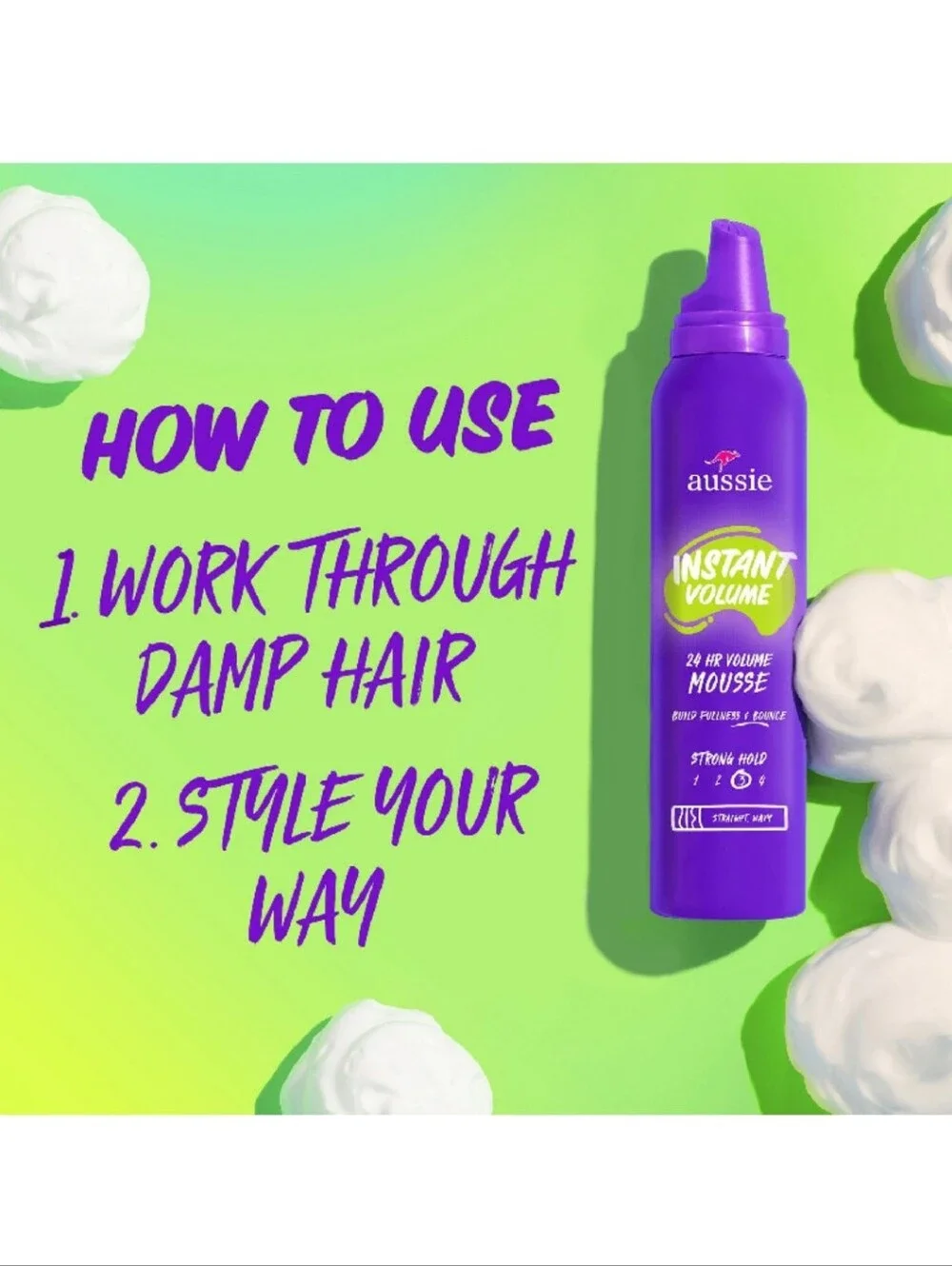 ⭐4/$15 Aussie Instant Volume Mousse
